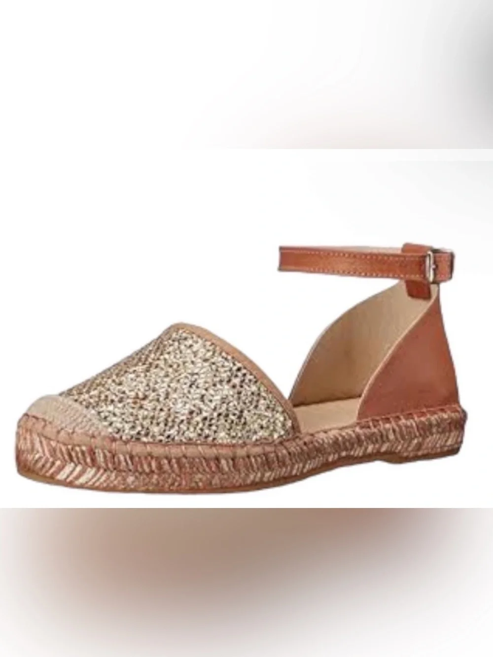 New authentic Andre Assous designer leather espadrilles sandals sz 9 display